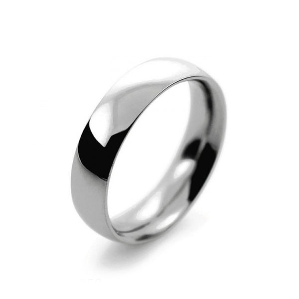 Ladies 5mm Platinum 950 Court Shape Heavy Weight Wedding Ring