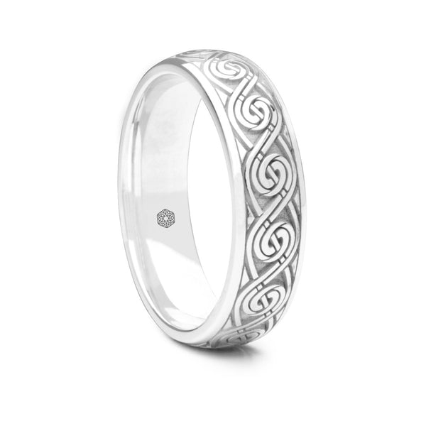 Mens 9ct White Gold with a Modern Circular Celtic Pattern
