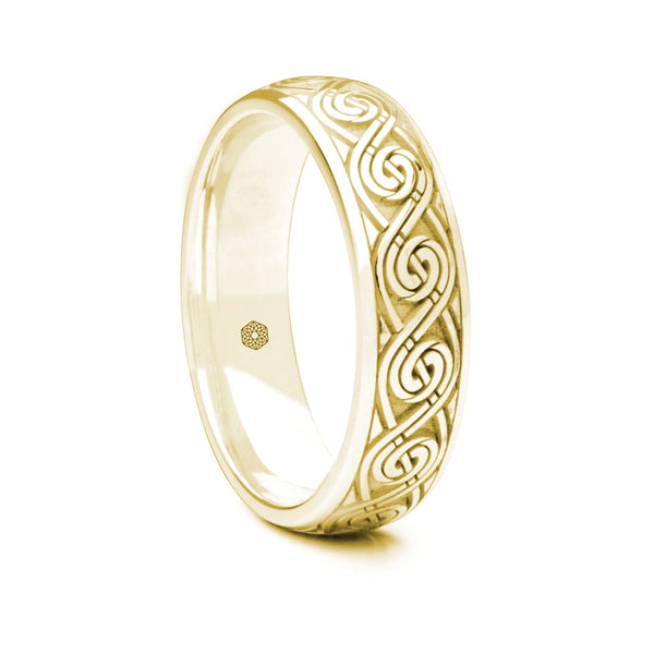 Mens 9ct Yellow Gold with a Modern Circular Celtic Pattern
