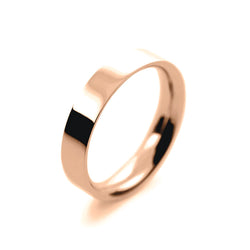 Ladies 4mm 9ct Rose Gold Flat Court Shape Medium Weight Wedding Ring
