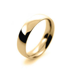 Ladies 5mm 9ct Yellow Gold Court Shape Heavy Weight Wedding Ring