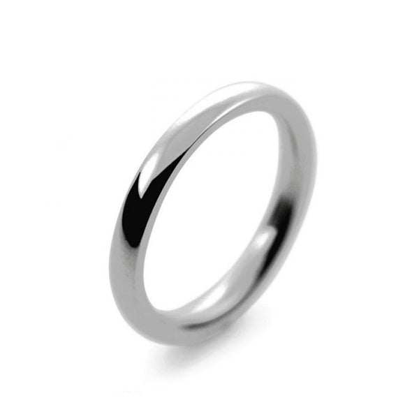 Ladies 2mm Platinum 950 Court Shape Heavy Weight Wedding Ring