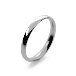 Ladies 2mm Platinum 950 Court Shape Light Weight Wedding Ring