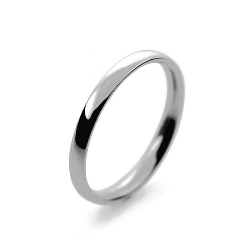 Ladies 2mm Platinum 950 Court Shape Light Weight Wedding Ring