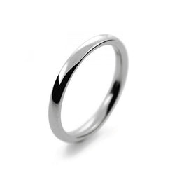 Ladies 2mm Platinum 950 Court Shape Medium Weight Wedding Ring