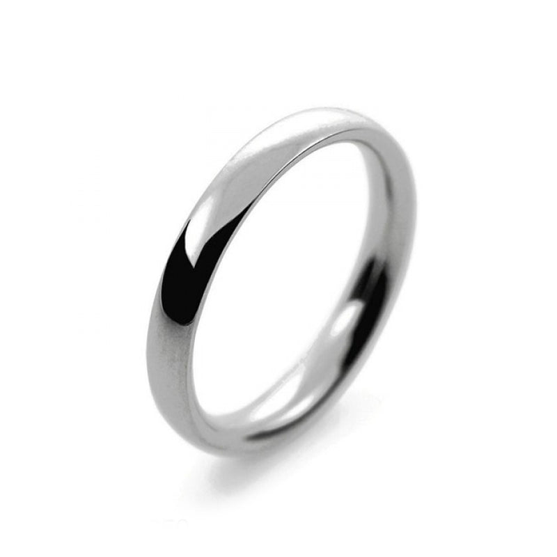 Ladies 2.5mm Platinum 950 Court Shape Medium Weight Wedding Ring