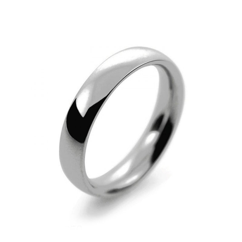Ladies 4mm Platinum 950 Court Shape Heavy Weight Wedding Ring