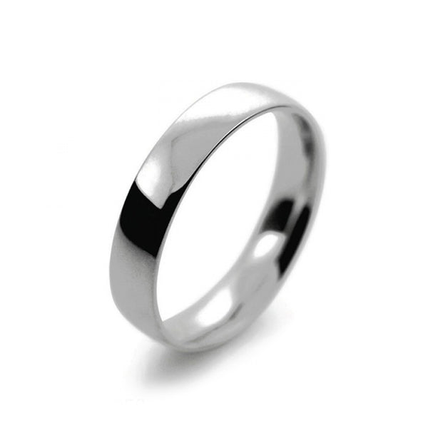 Ladies 4mm Platinum 950 Court Shape Light Weight Wedding Ring
