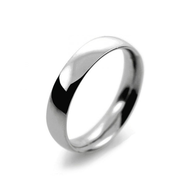 Ladies 4mm Platinum 950 Court Shape Medium Weight Wedding Ring