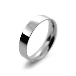Ladies 4mm Platinum 950 Flat Court shape Light Weight Wedding Ring