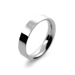 Ladies 4mm Platinum 950 Flat Court shape Medium Weight Wedding Ring