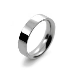 Ladies 5mm Platinum 950 Flat Court shape Heavy Weight Wedding Ring