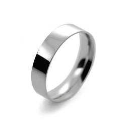 Ladies 5mm Platinum 950 Flat Court shape Light Weight Wedding Ring
