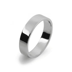 Ladies 4mm Platinum 950 Flat shape Light Weight Wedding Ring