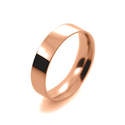 Ladies 5mm 18ct Rose Gold Flat Court shape Light Weight Wedding Ring