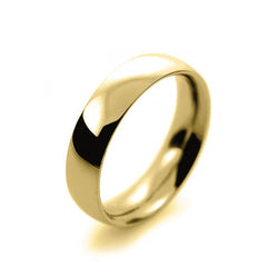 Ladies 5mm 18ct Yellow Gold Court Shape Heavy Weight Wedding Ring