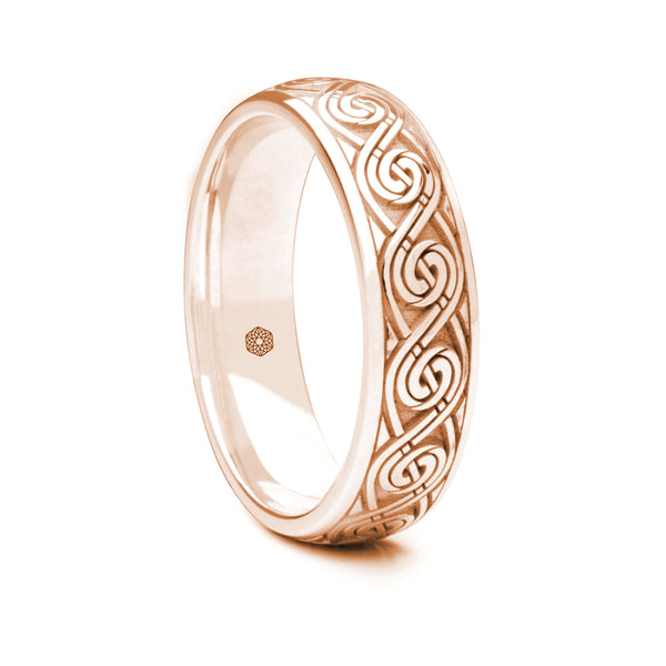 Mens 9ct Rose Gold with a Modern Circular Celtic Pattern