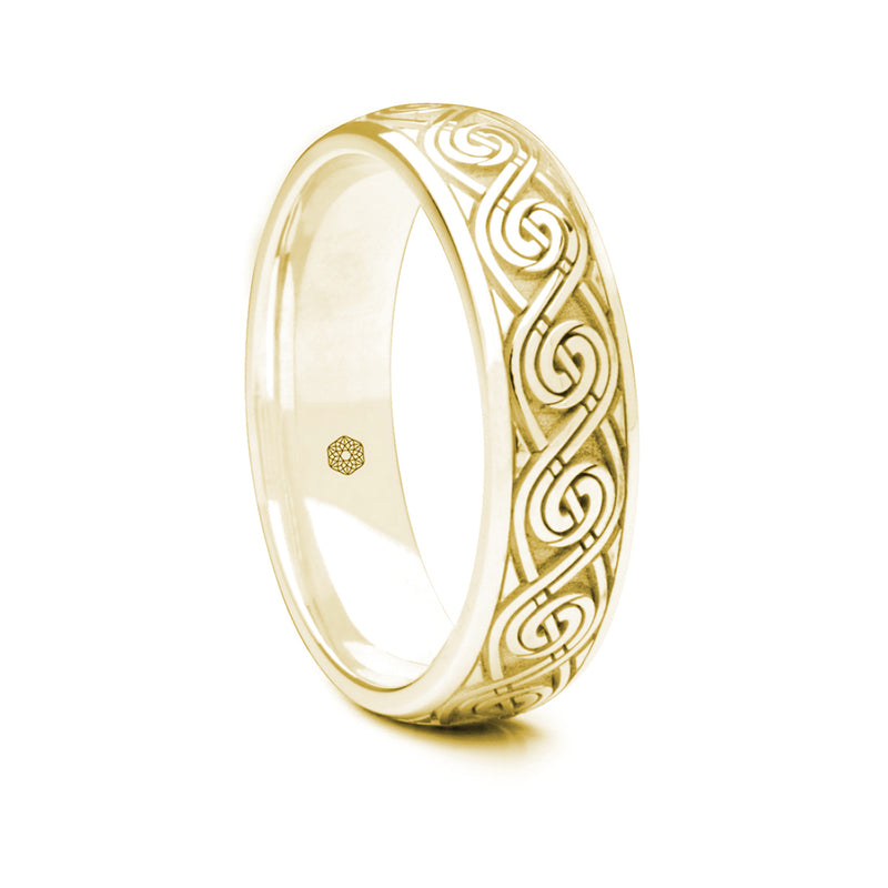 Mens 9ct Yellow Gold with a Modern Circular Celtic Pattern